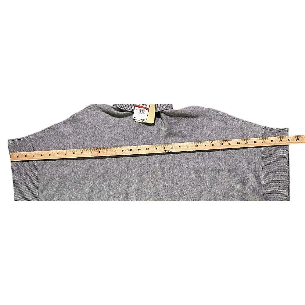 NWT Michael Kors Poncho Turtleneck Heather Gray Sweater XS